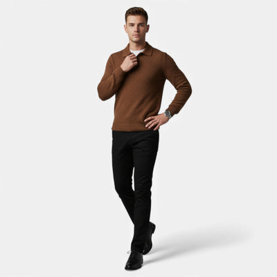 Célouris | Men’s Stretch-Knit Open-Front Sweater